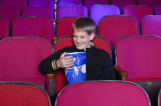child in a movie theather
